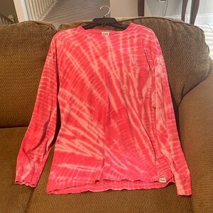 Victoria Secret PINK Pink Tie dye Long Sleeve T Shirt